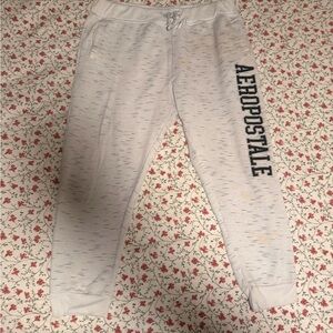 Aeropostale Heather Gray Joggers with Navy Text